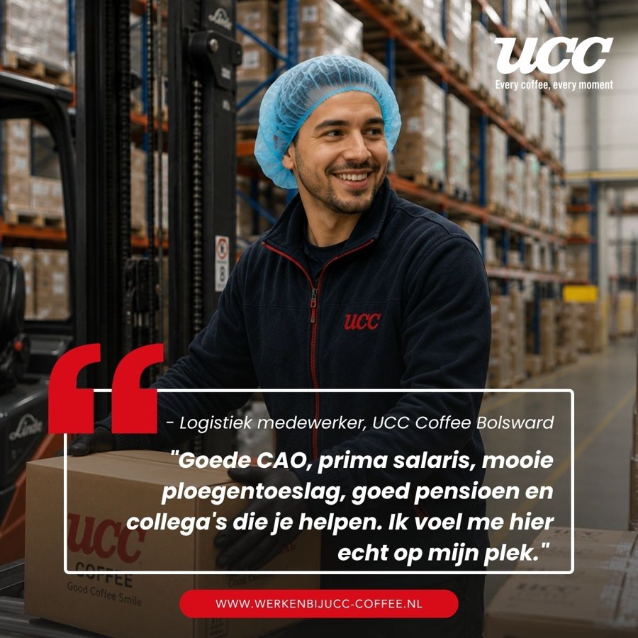 Logistiek medewerker UCC Coffee Bolsward